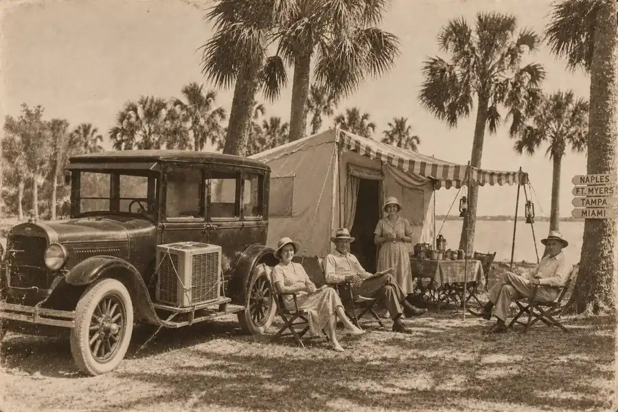 A famous historical scene with an air conditioner added