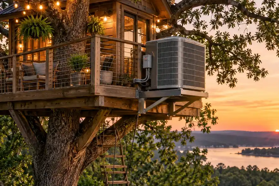 A famous historical scene with an air conditioner added