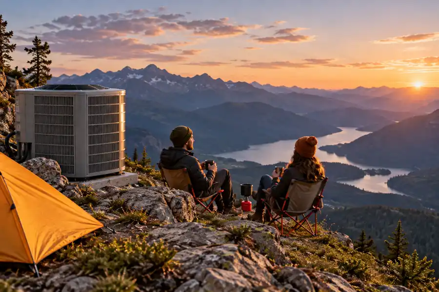 A famous historical scene with an air conditioner added
