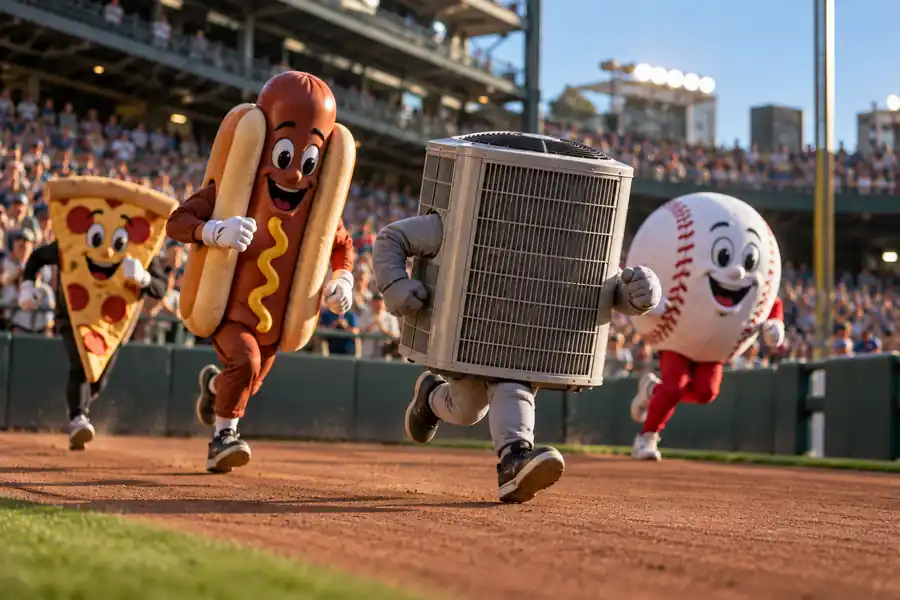 A famous historical scene with an air conditioner added